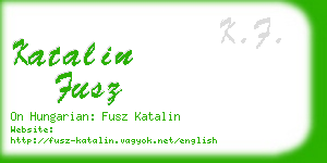 katalin fusz business card